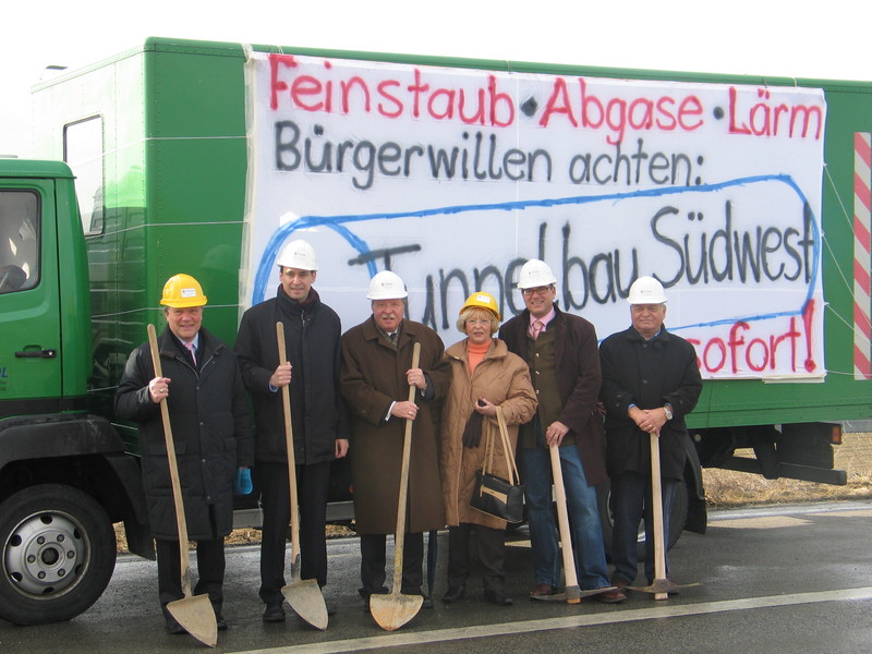 Einsatz für den Bau des Luise-Kiesselbach-Tunnel