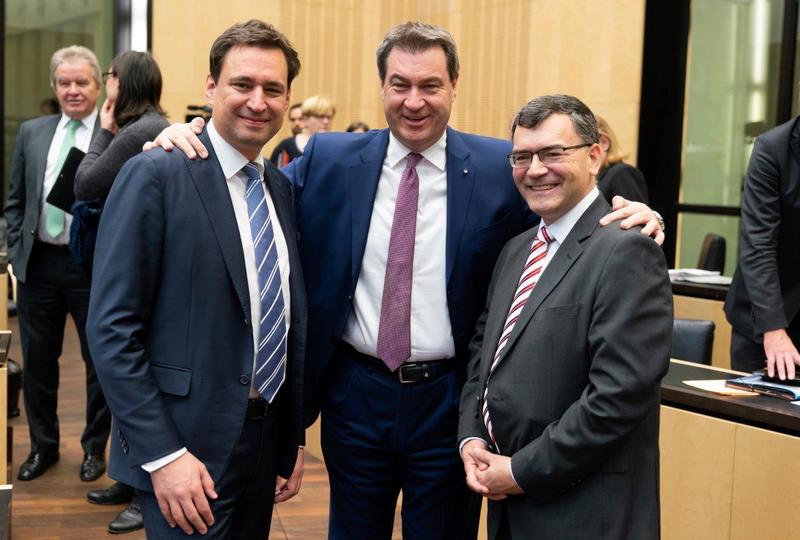 Im Bundesrat mit Ministerpräsident Dr. Markus Söder und Staatsminister Dr. Florian Herrmann, MdL (2018)